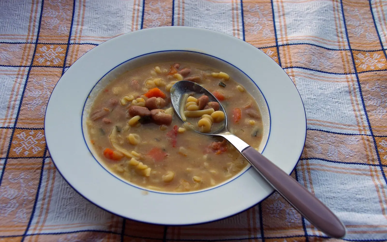 Pasta e fagioli (pasta and bean soup)